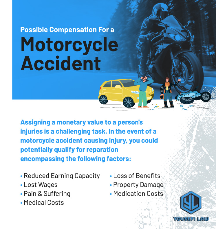 compensation for motorcycle accident in California